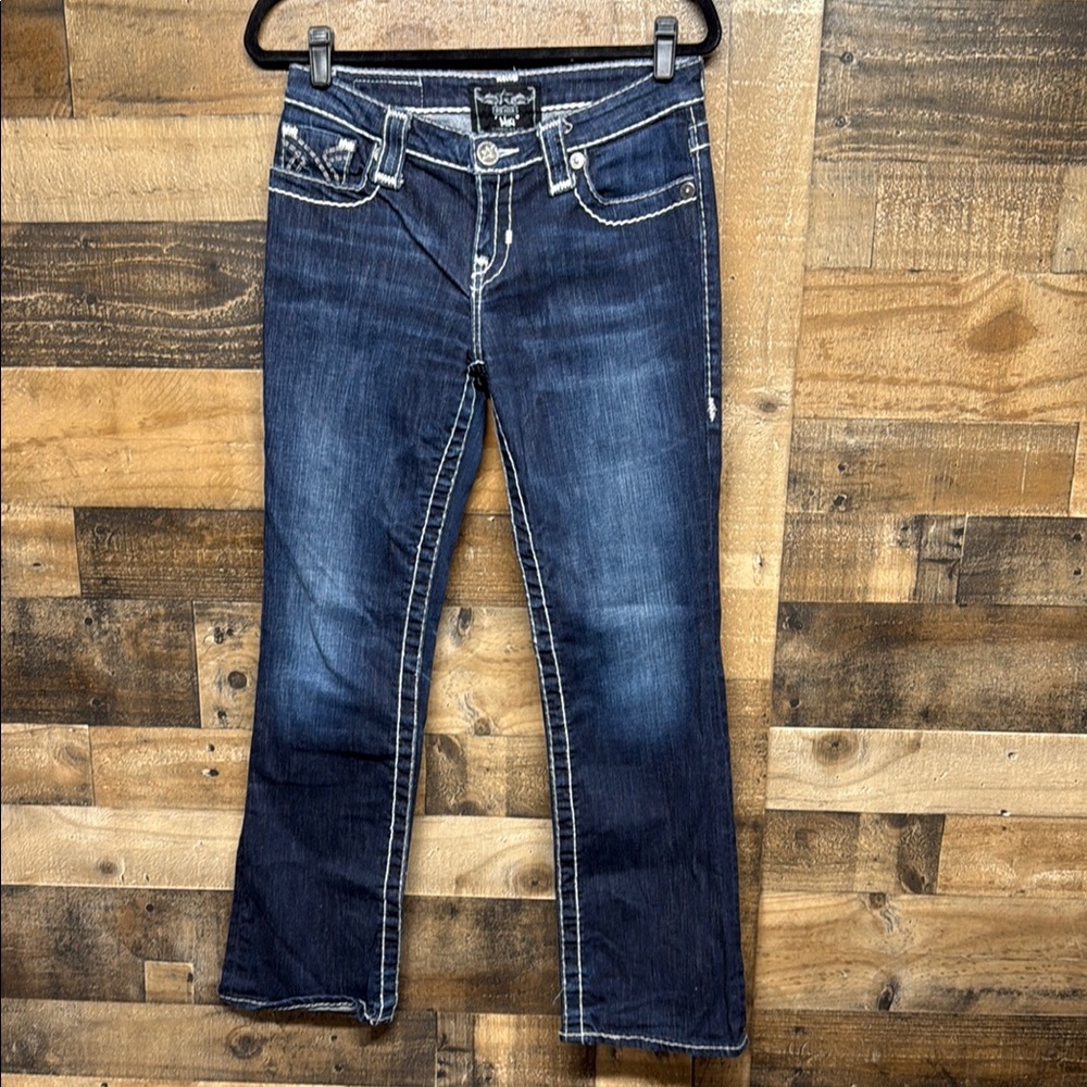 Big Star Miki Dark Blue Boot Cut Jeans women’s size 27‎ Short